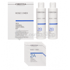 Christina Rose De Mer Sea Herbal Deep Peel+Activator KIT(Step 2a+Step 2b) / Профессиональный набор "Коралловый пилинг Роз де мер" ( пилинг порошок + активатор 2 шт)